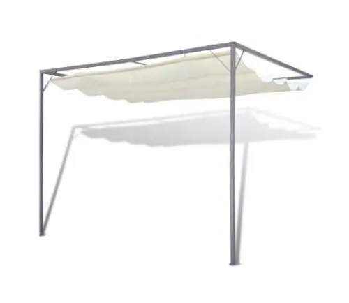 Produktbild: Cikonielf Einfacher Gartenpavillon 3 x 3 x 2,3 Meter, Außenpavillon, pulverbeschichteter Stahlrahmen, -Schutzfeldzelt