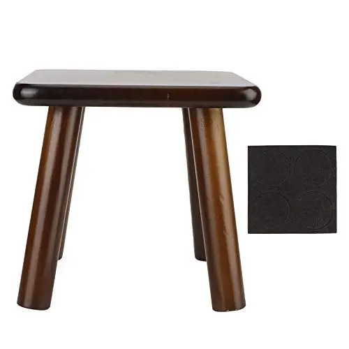 Produktbild: Cikonielf Mehrzweckhaushalt Holzhocker Niedliche kleine Bank Kindersitz DIY Möbel Hocker für Wohnzimmer Badezimmer Massive Kiefer Tritthocker Holz Kinder Töpfchen(Quadratischer Hocker Nussbaum)