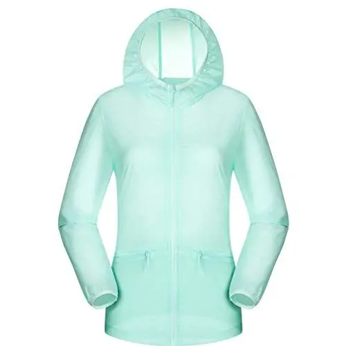 Produktbild: CIKRILAN Damen Ultra-Light Outdoor Sun Protection Anti-UV Jacke Hoodie Sunscreen Beach Leicht Jacke Mantel(3XL, Light Green)
