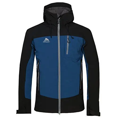 Produktbild: CIKRILAN Herren Wasserdicht Funktions Outdoor Softshelljacke Windjacke Sport Camping Wandern Klettern Jacke Mantel (Medium, Dunkelblau)