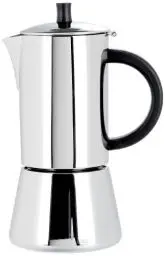 Produktbild: Cilio Espressokocher FIGARO , Edelstahl , Für alle Herdarten geeignet , Ø 9,5 cm , Spülmaschinengeeignet , Mokka Kanne , Espressokocher 6 Tassen , Camping Kaffeekocher