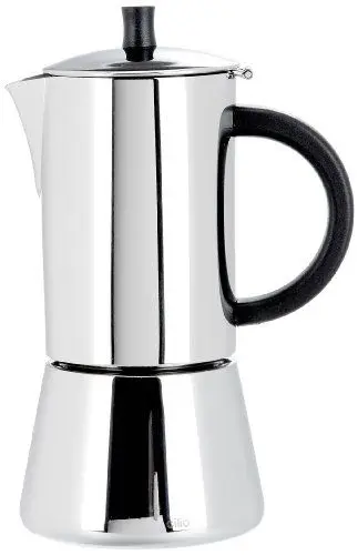 Produktbild: Cilio Espressokocher FIGARO , Edelstahl , Für alle Herdarten geeignet , Ø 9,5 cm , Spülmaschinengeeignet , Mokka Kanne , Espressokocher 6 Tassen , Camping Kaffeekocher