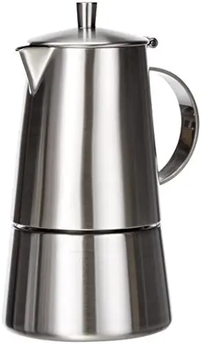 Produktbild: Cilio Espressokocher MODENA, Edelstahl , Für alle Herdarten geeignet , Ø 8,5 cm , Spülmaschinengeeignet , Mokka Kanne , Espressokocher 4 Tassen , Camping Kaffeekocher