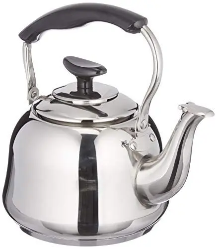 Produktbild: cilio Wasserkessel CLASSICO für 700 ml Wasser | Höhe: 17 cm | Ø: 14.4 cm | poliertes Edelstahl | Kapselboden | Für alle Herdarten | Induktion Wasserkocher | wärmeisolierender Griff | Camping