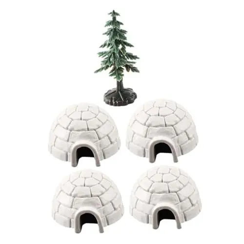 Produktbild: CIMAXIC 1 Satz Iglu-Ornamente Polartierspielzeug weihnachtsdeko Weihnachten deko -Fotoornament Mini-Weihnachtsbäume Sandkasten Statue Requisiten Weihnachtsbaum Kind Versteck