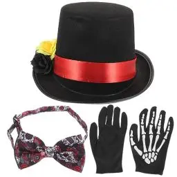 Produktbild: CIMAXIC 1 Satz Kostüm Für Die Party Gruselige Halloween-kostüme Halloween-Zylinder Halloween-hüte Halloween-kostüme Als Dekoration Halloween-Krawatte Tag Der Toten Kleidungsset Stoff Hut