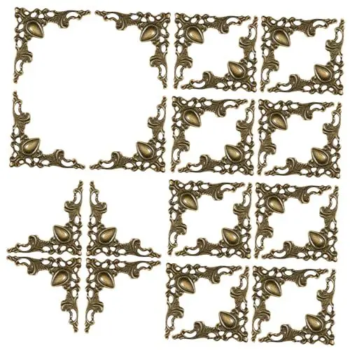Produktbild: CIMAXIC 24 STK Bucheckenumschlag schmiedeeisen zierelemente Silber weißes Dekor Bild Scrapbooking Fotoalben schmücken notizbuch Bucheckenschutz Dreieck Rahmen Schmuck Bücher Büro Aufkleber