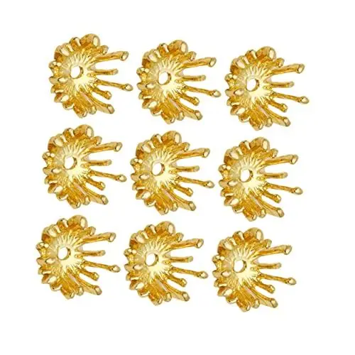 Produktbild: CIMAXIC 50stücke Goldanhänger Anhänger Aus Legierung Mit Blumendesign Diy-charms Schmuckherstellung Zubehör Für Halsketten Und Armbänder Goldfarben