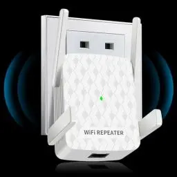 Produktbild: CINAMON WLAN Verstärker, WLAN Repeater 300 Mbit/s 2.4 GHz,WiFi Verstärker mit Ethernet-Anschluss, Abdeckung bis zu 200 m², Unterstützung WPS,1-Tap-Einrichtung, funktioniert mit Allen WLAN-Routern
