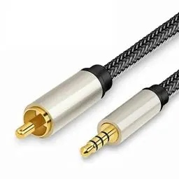 Produktbild: Cinch Kabel, 2STK Optisches Kabel 2M Optical Digital Audio SPDIF für RCA auf 3,5 mm Klinke mit 24K Vergoldetem Stecker Stereo-Audiokabel (Koax-Kabel für HDTV/Heimkino/Blu-ray/Receiver)