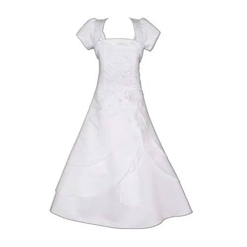 Produktbild: Cinda Mädchen Brautjungfer/Heilige Kommunion Kleid Weiß 4-5 Jahre