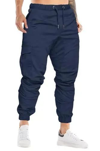 Produktbild: Cindeyar Herren Hosen Slim Fit Casual Jogger Sporthose Freizeithose Cargo Chino Jeans Hose
