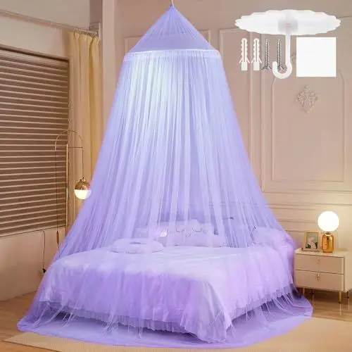 Produktbild: CINGHIA Mosquito Netz Bett,Feinmaschiges Betthimmel,60×250×1100cm Moskitonetz Bett für Doppelbetten Einzelbett,Insektenschutz Mückennetz Bett Reise,Himmel für Bett für Zuhause und Indoor Outdoo