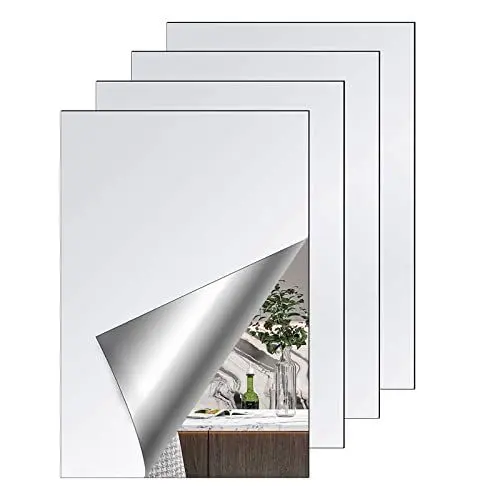 Produktbild: CINGHIA Selbstklebende Spiegel,Spiegelfliesen Selbstklebend,4pcs Acryl Spiegel,Spiegel Rahmenlos 30x20cm,Klebespiegel für die Wand,Spiegel Zum Aufkleben,Spiegel Kleben für Badezimmer,Wohnzimmer