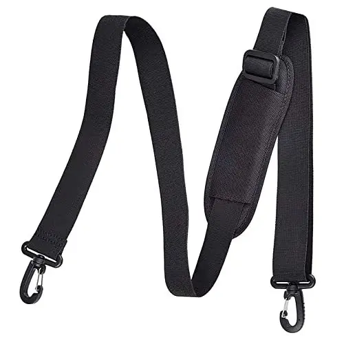Produktbild: Taschengurt,Schultergurt für Taschen,Schnallen Universal Ersatzgurt Ersatz Verstellbare Schulterriemen mit Metall Drehhaken 1.5x63 Zoll Schwarz