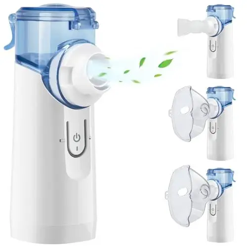Produktbild: Cinlinso Inhalationsgerät, Inhalator für Kinder und Erwachsene, Tragbar Wiederaufladbar Einstellbarer Sprühnebel Inhaliergeräte, Geräuscharmes, Selbstreinigend, Ideal für zu Hause oder auf Reise