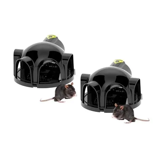 Produktbild: Cinnani Mausefalle - 360°-Mausfalle mit Mehrkanaleingang, erhöhte Fangrate, lebende Mausefalle, Köderbox für Ratten - effektive Schlagfalle 2pack