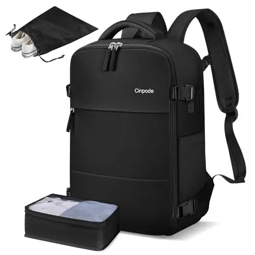 Produktbild: Cinpode Reiserucksack Handgepäck Rucksack für Easyjet, Rucksack Reisen Untersitz Reise Handgepäck, 15,6 Zoll Laptop Travel Rucksack Damen für Arbeit Schule Reise