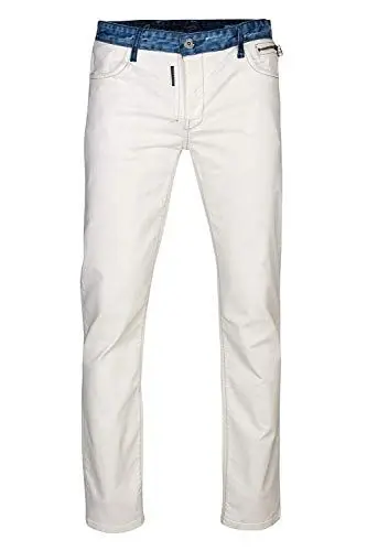 Produktbild: Cipo & Baxx Herren Jeans Hose Denim Straight Fit Basic Casual Pants CD136 Weiß W31 L34