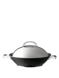 Produktbild: Circulon Infinite Wokpfanne Induktion 36 cm - Wokpfanne Mit Deckel und Griffen aus Edelstahl - Antihaftbeschichtet - Spülmaschinenfest - Hartanodisiertes Aluminium Kochgeschirr, Schwarz