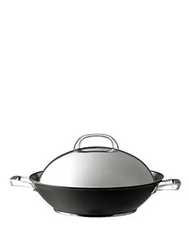 Produktbild: Circulon Infinite Wokpfanne Induktion 36 cm - Wokpfanne Mit Deckel und Griffen aus Edelstahl - Antihaftbeschichtet - Spülmaschinenfest - Hartanodisiertes Aluminium Kochgeschirr, Schwarz