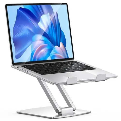 Produktbild: CIRYCASE Laptop Ständer, Aluminium Ergonomischer Laptop Stand, Laptopständer Höhenverstellbar Faltbar, Belüftet Kühlung & Tragbar Notebook Ständer Kompatibel mit MacBook Air/Pro, Allen Laptops 10-16