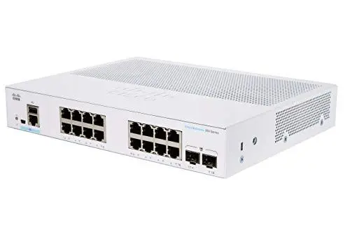 Produktbild: Cisco Business CBS350-16T-E-2G Managed Switch | 16 GE-Ports | Ext. Netzteil | 2 x 1G-SFP | Begrenzter Lebenszeitschutz (CBS350-16T-E-2G)