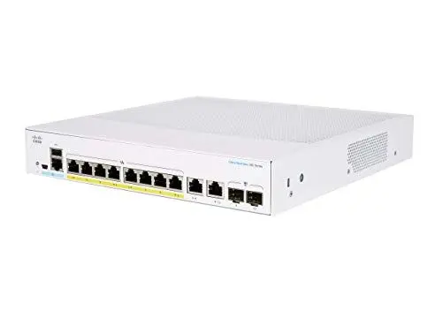 Produktbild: Cisco Business CBS350-8FP-2G Managed Switch | 8 GE-Ports | Full PoE | 2 x 1G-Combo-Ports | Begrenzter Lebenszeitschutz (CBS350-8FP-2G)