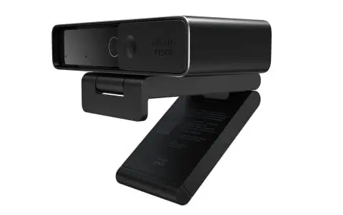 Produktbild: Cisco Webex Desk-Kamera mit bis zu 4K Ultra HD-Video, Doppelmikrofon, iHDR-fähige Leistung auch bei schlechter Beleuchtung, Carbon Black, 1 Jahr eingeschränkte Hardwaregarantie (CD-DSKCAM-C-WW)
