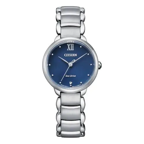 Produktbild: CITIZEN Damen Analog Quarz Uhr mit Edelstahl Armband EM0920-86L, Blau