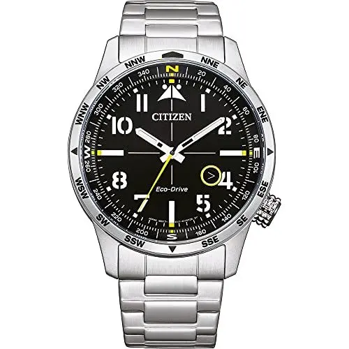 Produktbild: CITIZEN Herren Analog Quarz Uhr mit Edelstahl Armband BM7550-87E, Schwarz