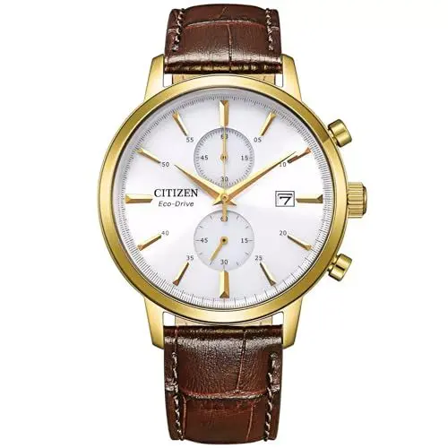 Produktbild: CITIZEN Herren Analog Quarz Uhr mit Leder Armband CA7062-15A