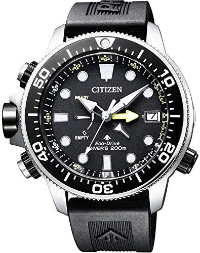 Produktbild: Citizen Herren Analog Eco-Drive Solar Uhr mit Tiefenmesser und Taucherarmband BN2036-14E