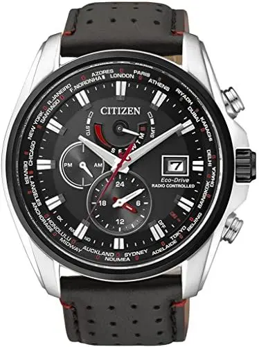 Produktbild: Citizen Herren Analog Eco-Drive Uhr mit Leder Armband AT9036-08E