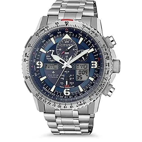 Produktbild: Citizen Montre à Quartz Radio Controlled, Eco Drive, Bleu, 20 ATM, JY8100-80L