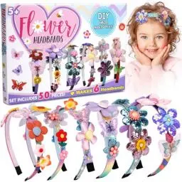 Produktbild: CITSKY Geschenk Mädchen 5 Jahre - Bastelset Mädchen 5-12 Jahre | Mode Mädchen Haar-Accessoires-Making Kit | Damit Mädchen ihre eigenen einzigartigen DIY die Blüten Haaraccessoires herstellen können
