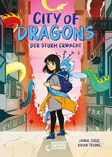Produktbild: City of Dragons (Band 1) - Der Sturm erwacht: Tauche ein in dieses Fantasy-Abenteuer voller Drachen, Sagen und Mythen - Comic-Buch im Manga-Stil für Kinder ab 11 Jahren (Loewe Graphix, Band 1)