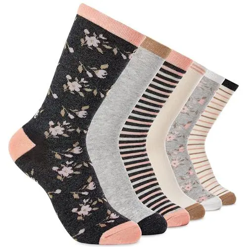 Produktbild: CityComfort Damen Socken - 6 Paar Baumwolle Damensocken Mädchensocken (37-41, Creme/Grau)