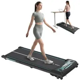 Produktbild: CITYSPORTS Laufband | Elektrisches Walking pad für Zuhause, Mit Bluetooth-Musikwiedergabefunktion, LED-Anzeige und Riemenscheibe 1-6KM/H, 110KG (Schwarz & Blau)