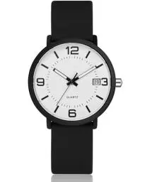 Produktbild: CIVO Armbanduhr Damen Runden Analog Damenuhr: Minimalist Schwarz Silikonarmband Datum Wasserdicht Quarzuhr Mode Dünn Leuchtend Uhren Frauen