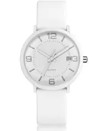 Produktbild: CIVO Armbanduhr Damen Runden Analog Damenuhr: Minimalist Weiß Silikonarmband Datum Wasserdicht Quarzuhr Mode Dünn Leuchtend Uhren Frauen