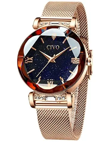 Produktbild: CIVO Damen Uhren Wasserdicht Analog Quarz Elegantes Beiläufig Designer Armbanduhr Geschenk für Damen