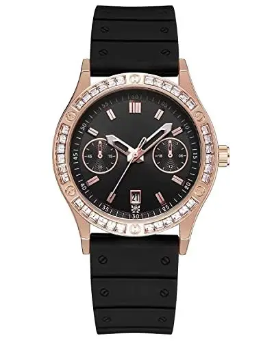 Produktbild: CIVO Damen Uhren Schwarz Wasserdicht Minimalistisch - Teenager Gummi Analog Quarz Mode Kleid Elegant - Beiläufig Designer Business für Damen Frauen Student