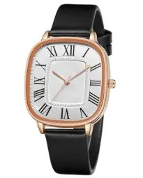 Produktbild: CIVO Damenuhr Leder Elegante Schwarz Armbanduhr Damen Wasserdicht Analog Quarz Minimalistische Geschenke Uhren fur Damen Frauen Klassisch Lässig