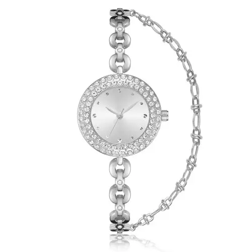 Produktbild: CIVO Damenuhr und Armband Edelstahl Silber: Einfache Analog Damen Uhr - Wasserdicht Quartz Armbanduhr