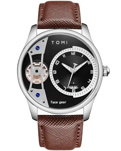 Produktbild: CIVO Herren Armbanduhr Analog Uhren Männer: Wasserdicht Silber Lederarmband Datum Quarz Herrenuhr