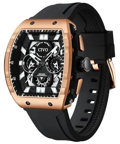 Produktbild: CIVO Herren Uhren Chronograph Analog: Wasserdicht Groß Ziffernblatt Armbanduhr Männer