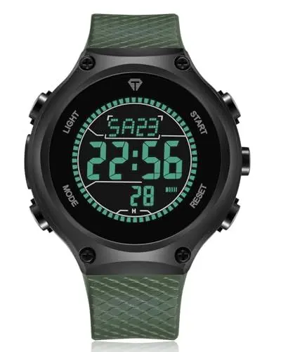 Produktbild: CIVO Herren Uhren Digital Stoppuhr: Sport Outdoor Grün Wasserdicht Armbanduhr - Militär LED Groß Ziffernblatt Wecker Kalender Männer Uhr