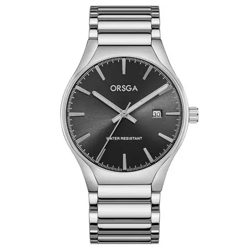 Produktbild: CIVO Herren Uhren Edelstahl Armbanduhr: Silber Analog Wasserdicht Herrenuhr Schwarz Ziffernblatt