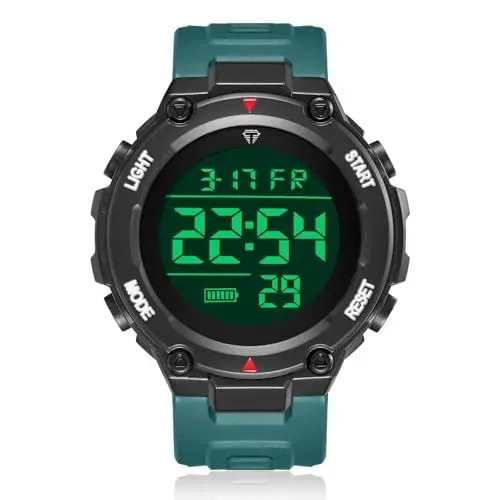 Produktbild: CIVO Herrenuhr Digital Militär Armbanduhr: LED Groß Ziffernblatt Blau Uhren fur Herren - Wasserdicht Digitaluhr mit Stoppuhr Wecker